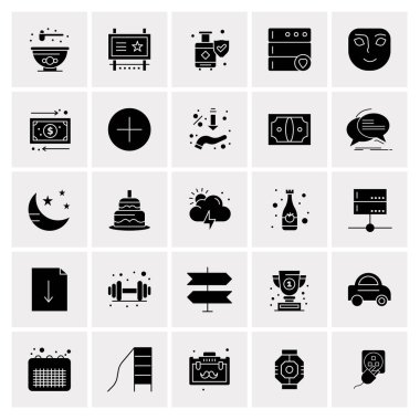 Evrensel yaratıcı simgeler kümesi, web ve mobil uygulamalar ve projeler için basit vektör illüstrasyonları 