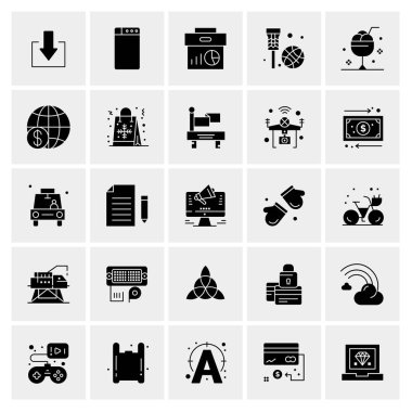 Evrensel yaratıcı simgeler kümesi, web ve mobil uygulamalar ve projeler için basit vektör illüstrasyonları 