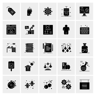 Evrensel yaratıcı simgeler kümesi, web ve mobil uygulamalar ve projeler için basit vektör illüstrasyonları 