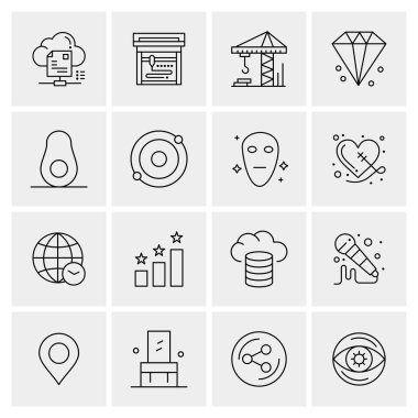 16 Evrensel Simge İş Vektörü