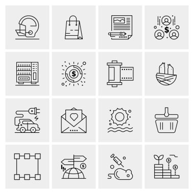 16 Evrensel Simge İş Vektörü