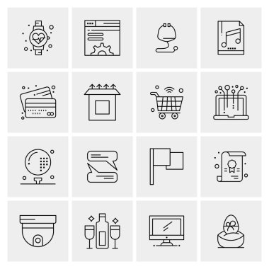 16 Evrensel Simge İş Vektörü