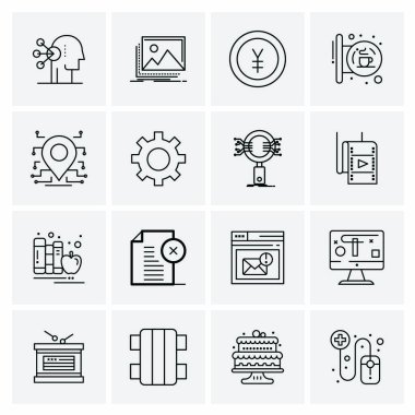 16 Evrensel Simge İş Vektörü