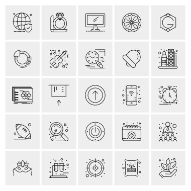 25 Evrensel İş Simgesi Vektörü Kümesi