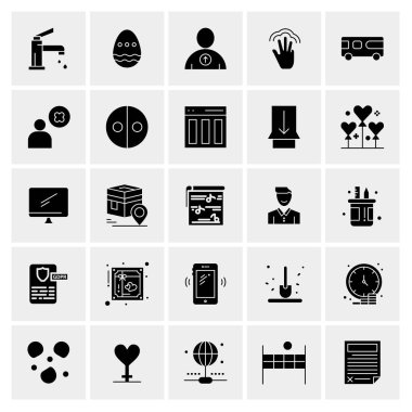 Evrensel yaratıcı simgeler kümesi, web ve mobil uygulamalar ve projeler için basit vektör illüstrasyonları 