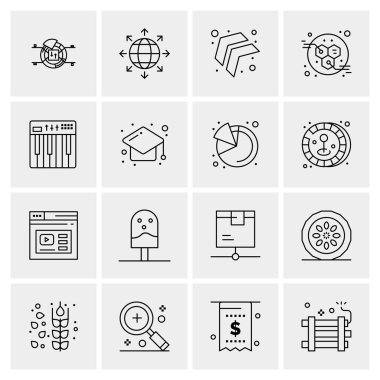 16 Evrensel Simge İş Vektörü