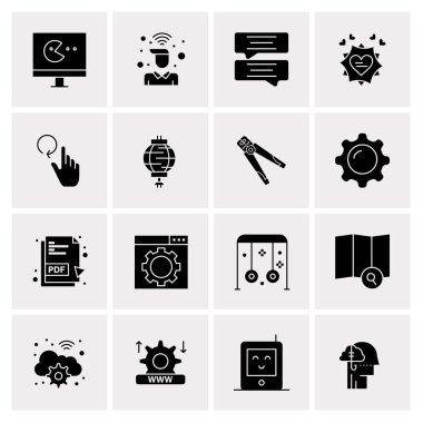 16 Evrensel Simge İş Vektörü