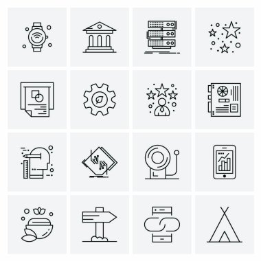 16 Evrensel Simge İş Vektörü