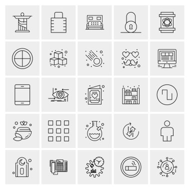 25 Evrensel İş Simgesi Vektörü Kümesi