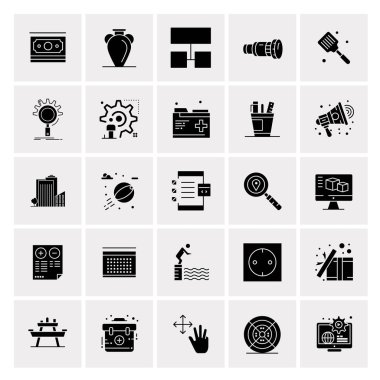 Evrensel yaratıcı simgeler kümesi, web ve mobil uygulamalar ve projeler için basit vektör illüstrasyonları 