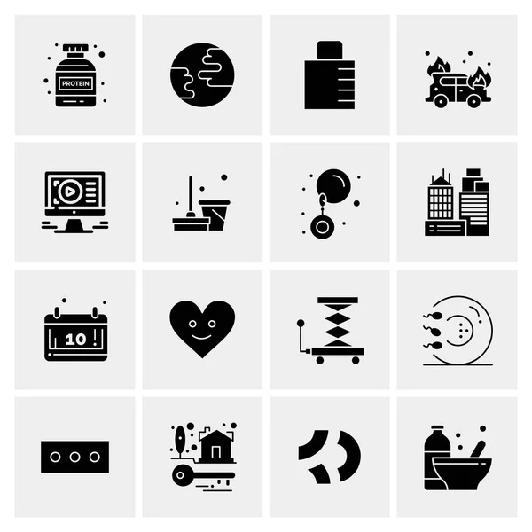 Conjunto de 16 iconos universales Vector de negocios — Vector de stock