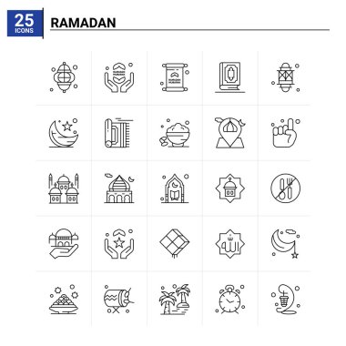 25 Ramazan simgesi. vektör arkaplanı