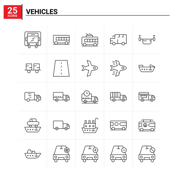 25 Fahrzeuge waren im Einsatz. Vektorhintergrund — Stockvektor