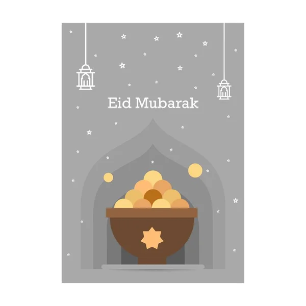 Modèle de salutation Ramadan Kareem. Calligraphie arabe et tradito — Image vectorielle