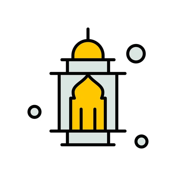 Ramadan icons. Muslim islam prayer and ramadan kareem thin line