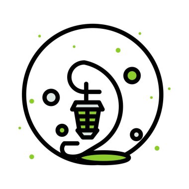 Ramazan simgeleri. Müslüman İslam dua ve ramazan kareem ince çizgi 