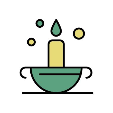 Ramazan simgeleri. Müslüman İslam dua ve ramazan kareem ince çizgi 