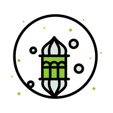 Ramazan simgeleri. Müslüman İslam dua ve ramazan kareem ince çizgi 