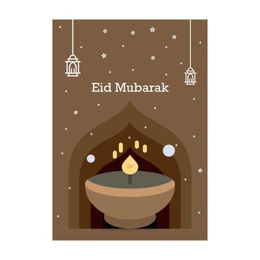 Ramazan Kareem tebrik şablonu. Arapça kaligrafi ve tradito