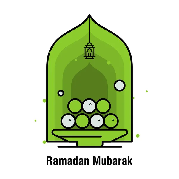 Ramadan Kareem banner concepto, ilustración vectorial . — Vector de stock
