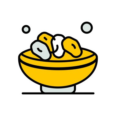 Ramazan simgeleri. Müslüman İslam dua ve ramazan kareem ince çizgi 