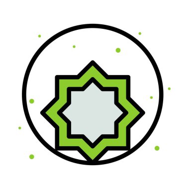 Ramazan simgeleri. Müslüman İslam dua ve ramazan kareem ince çizgi 