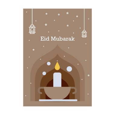 Ramazan Kareem tebrik şablonu. Arapça kaligrafi ve tradito