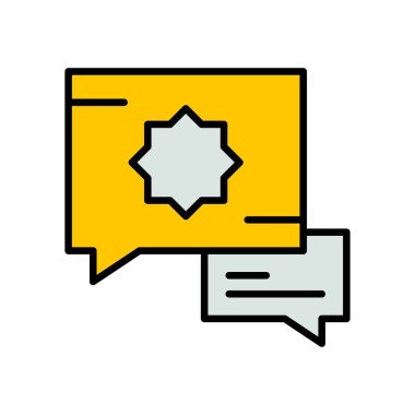 Ramazan simgeleri. Müslüman İslam dua ve ramazan kareem ince çizgi 