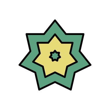 Ramazan simgeleri. Müslüman İslam dua ve ramazan kareem ince çizgi 