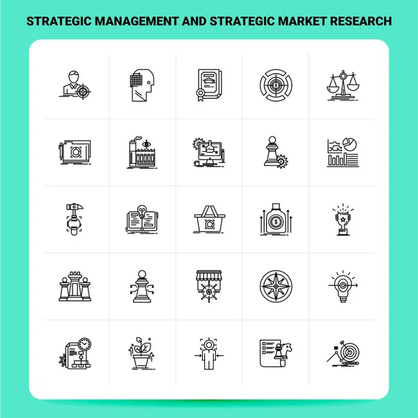 Redogörelse för 25 Strategisk förvaltning och strategisk marknadsforskning — Stock vektor