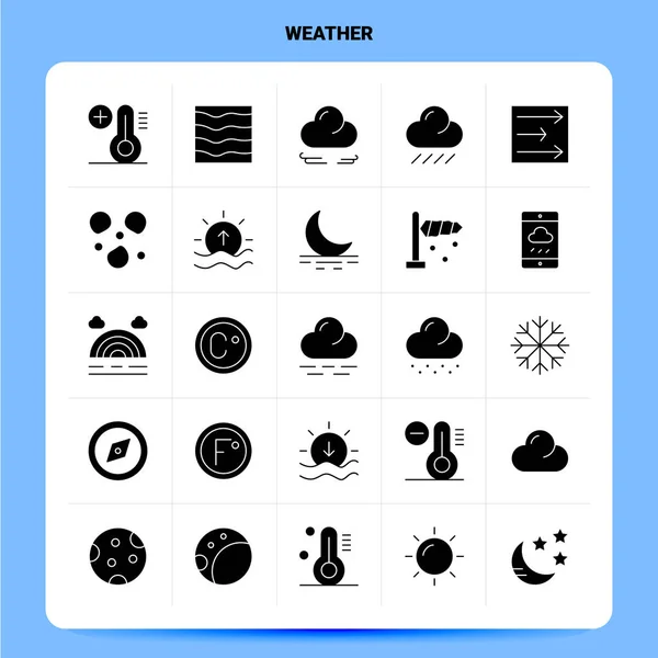 25 декабря - икона погоды. Векторный стиль глифов Черные иконы — стоковый вектор