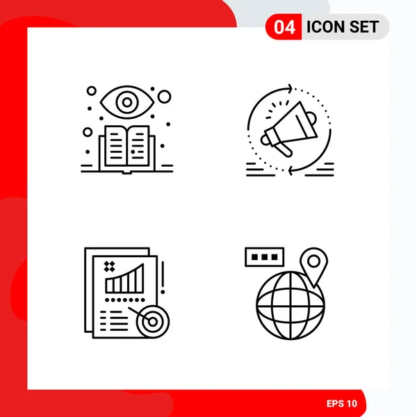 Set Dari Ikon Kreatif Universal Cukup Ilustrasi Vektor Untuk Aplikasi - Stok Vektor