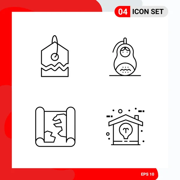 Set Dari Ikon Kreatif Universal Cukup Ilustrasi Vektor Untuk Aplikasi - Stok Vektor