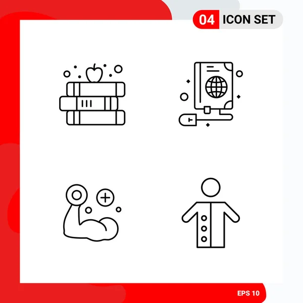 Conjunto Iconos Creativos Universales Simplemente Vector Ilustraciones Para Aplicaciones Web — Vector de stock