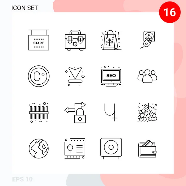 Set Universal Creative Icons Simply Vector Illustrations Web Mobile Apps — Stock Vector