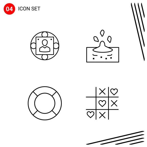 Set Universal Creative Icons Simply Vector Illustrations Web Mobile Apps — Stock Vector