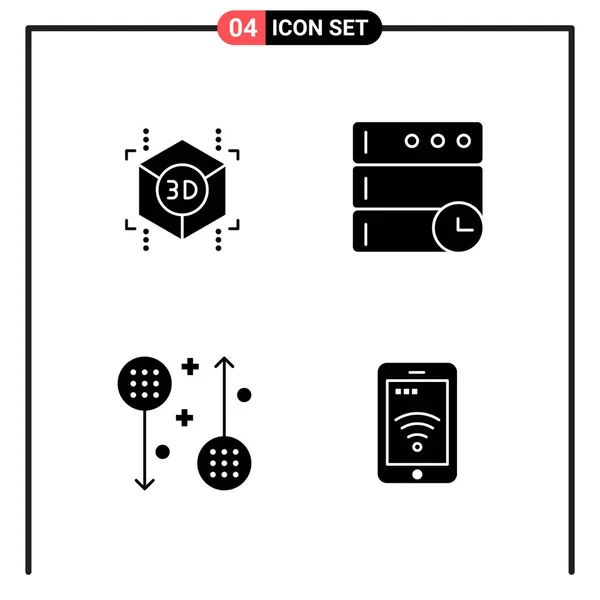 Conjunto Iconos Creativos Universales Simplemente Vector Ilustraciones Para Aplicaciones Web — Archivo Imágenes Vectoriales