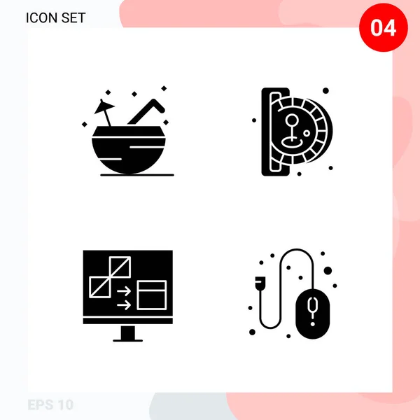 Conjunto Iconos Creativos Universales Simplemente Vector Ilustraciones Para Aplicaciones Web — Vector de stock