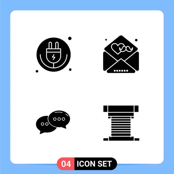 Conjunto Iconos Creativos Universales Simplemente Vector Ilustraciones Para Aplicaciones Web — Archivo Imágenes Vectoriales