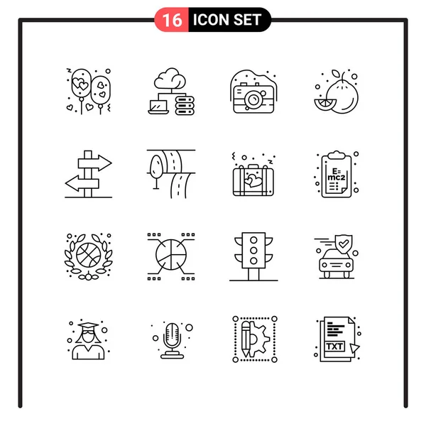 Conjunto Iconos Creativos Universales Simplemente Vector Ilustraciones Para Aplicaciones Web — Archivo Imágenes Vectoriales