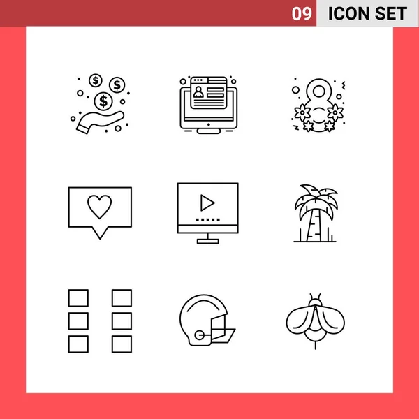 Set Universal Creative Icons Simply Vector Illustrations Web Mobile Apps — Stock Vector