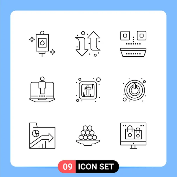 Conjunto Iconos Creativos Universales Simplemente Vector Ilustraciones Para Aplicaciones Web — Vector de stock