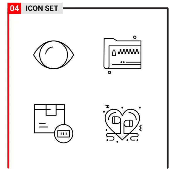 Set Universal Creative Icons Simply Vector Illustrations Web Mobile Apps — Stock Vector