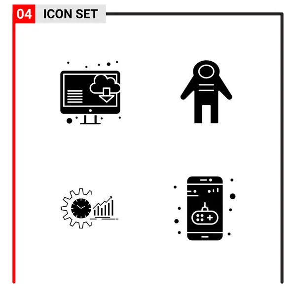 Set Universeller Kreativer Symbole Einfach Vektorillustrationen Für Web Und Mobile — Stockvektor