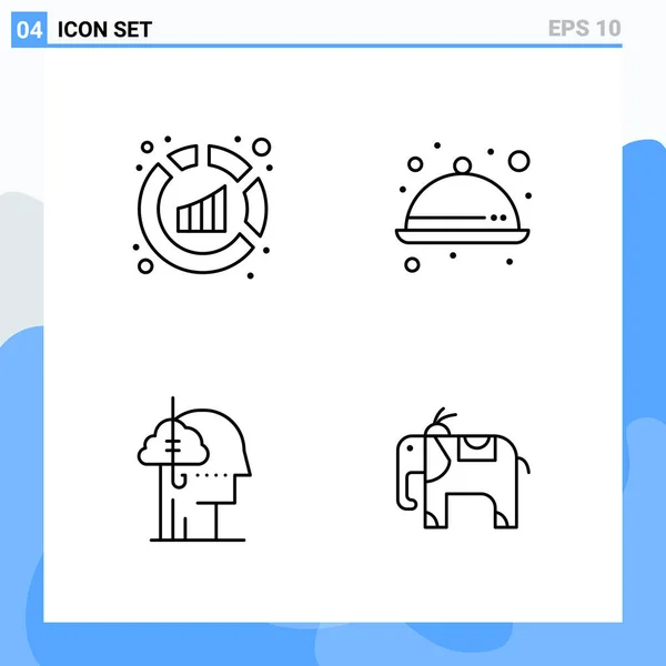 Set Universal Creative Icons Simply Vector Illustrations Web Mobile Apps — Stock Vector