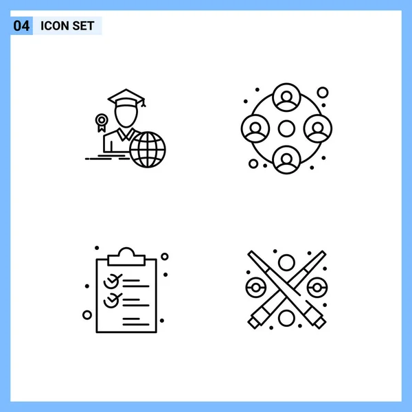 Conjunto Iconos Creativos Universales Simplemente Vector Ilustraciones Para Aplicaciones Web — Vector de stock