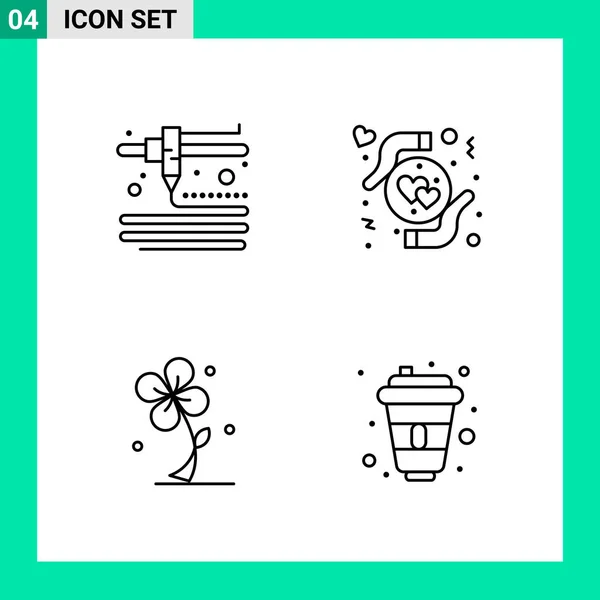 Conjunto Iconos Creativos Universales Simplemente Vector Ilustraciones Para Aplicaciones Web — Archivo Imágenes Vectoriales