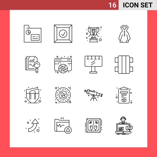 Conjunto Iconos Creativos Universales Simplemente Vector Ilustraciones Para Aplicaciones Web — Vector de stock