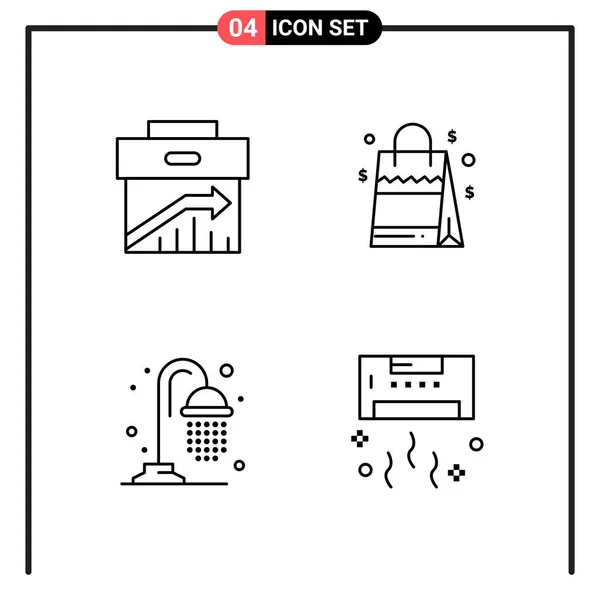 Set Universal Creative Icons Simply Vector Illustrations Web Mobile Apps — Stock Vector