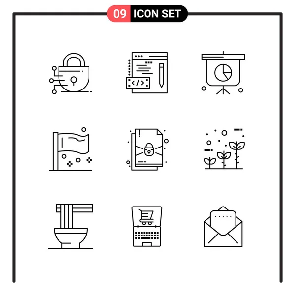 Set Dari Ikon Kreatif Universal Cukup Ilustrasi Vektor Untuk Aplikasi - Stok Vektor